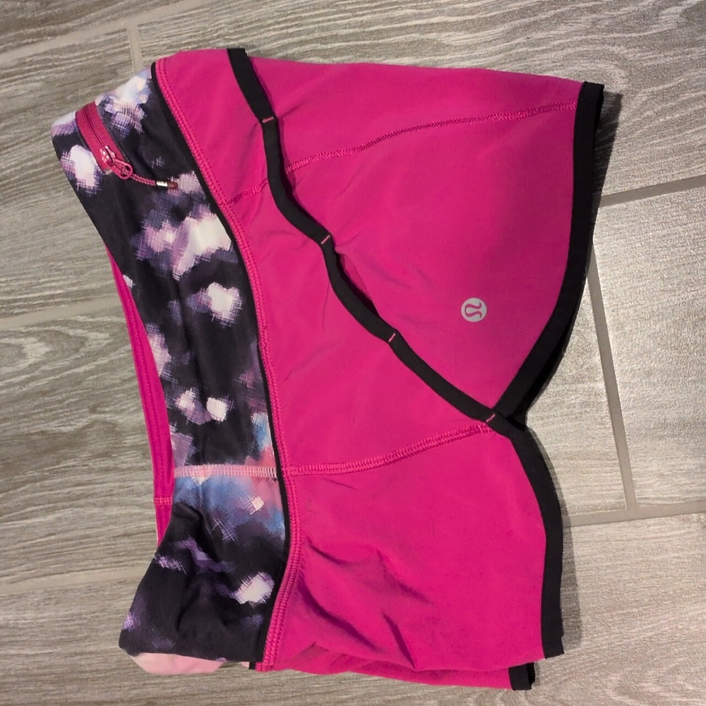 Lululemon Pink and Black Athletic Shorts
